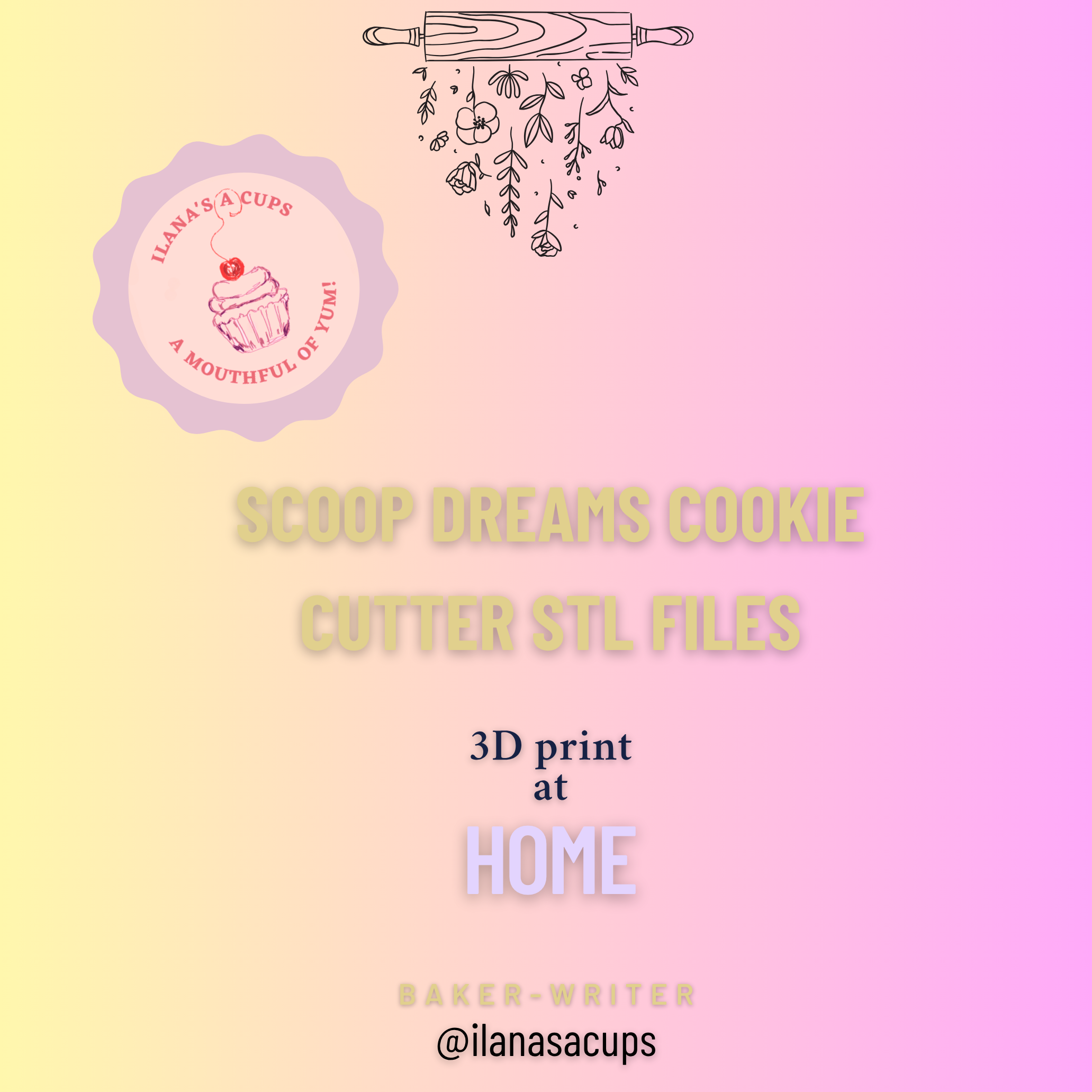 Scoop Dreams – Ice Cream Cone Cookie Cutter STL Files